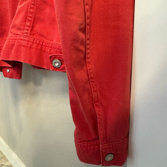 Free People Red Rumors Demin Jacket - Picture 11 of 11